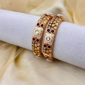 Beautiful Ethnic Kada Bangle Jewelry <b>Set</b> for Women Girls Elegant Traditional Wear for Ceremonial Functions - Product Image 1