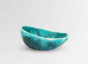 Tazón para Servir de Resina con Forma de Barco, Tazón Moderno Redondo con Pulido Natural, Diseño Moderno, Tazón Grande para Servir Masa para Uso en el Hogar y Hoteles - Product Image 4