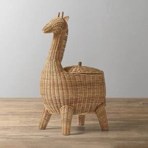 Cesta de almacenamiento de ratán tejida a mano para decoración de dormitorio infantil, hermosas cestas con diseño de animales para niños pequeños - Product Image 1