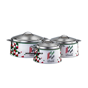 Cazuelas de Metal de alta calidad de forma redonda, hechas a mano, con estilo, elegante, elegante, vajilla, nuevo, venta al por mayor, calentador de alimentos de Metal - Product Image 6