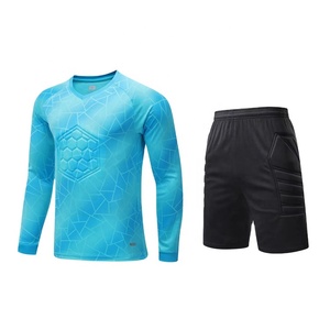 Hot Selling Quality Orange Plus Size 100% Polyester Soccer Wear Long Sleeve Football Goalkeeper Uniform Short Pant - Product Image 2