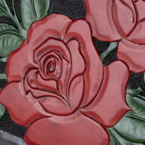 Artisan Handcrafted Leather Serving Platter with <b>Fish</b> Shape Hand Tooled Fusion Design for Home Decor - Product Image 2