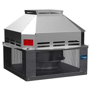 Ventilatore per tetto KENTALROOF-A CONFORT 400 T4 0,55kW con cappuccio in alluminio facile rimovibile, alloggiamento in acciaio zincato; Portata d'aria da - Product Image 1