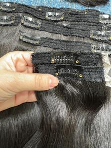 Nouvelles extensions de cheveux Ivirgo Hair Vietnam Raw Clip-in, 100% cheveux humains, cheveux vierges vietnamiens Remy, lisses, trame simple, qualité 10A - Product Image 3