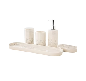 Ensemble de salle de bain à base de résine naturelle 100% fabriqué à la main léger disponible à un prix de gros abordable - Product Image 6