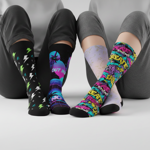 Chaussettes décontractées imprimées numériquement, respirantes, personnalisées avec votre design - Product Image 6