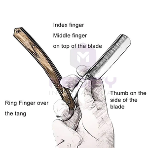 Cuchilla de afeitar de salón de corte recto profesional de alta calidad, suministros de peluquero al por mayor - Product Image 6