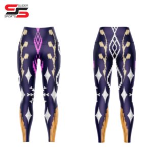 Leggings élégants à taille haute Leggings colorés à sublimation pour femmes - Product Image 4
