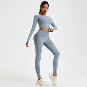 ชุดเซตกางเกงแนบเนื้อสำหรับฤดูใบไม้ร่วงกางเกงออกกำลังกายยืดออกกำลังกายกางเกงออกกำลังกายยิมยืดหยุ่น - Product Image 6