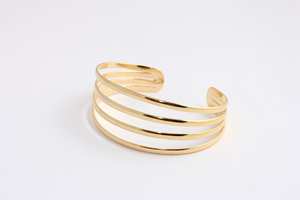 Fabriqué à la main 100% pur laiton Floral Designer large manchette Bracelet réglable Bracelet cadeau pour maman - Product Image 2