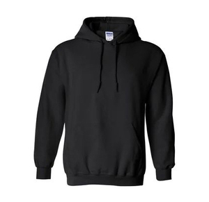 Sweat à capuche court et ample en molleton bouclette 100 % coton 350 g/m² de qualité supérieure, brodé, thermique d'hiver pour homme, personnalisable - Product Image 1