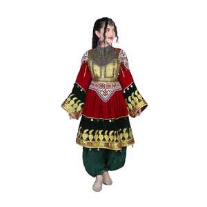 Kuchi ชุดเดรส Afghan แขนหมวกวินเทจแต่งทรงเอไลน์ปักลายและชุดแต่งงานแบบทางการ - Product Image 3