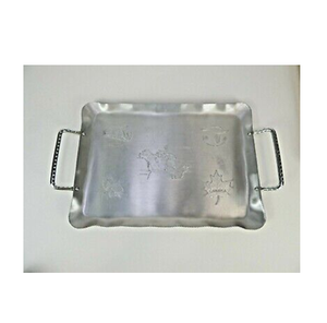 Artisanat Métal Moulage Aluminium Plateaux De Service En Gros Hôtels Fantaisie Servant Nouvelle Collection avec Émail Fini - Product Image 6