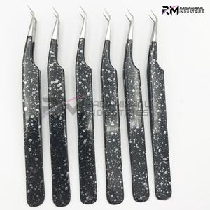 RMI Super Producto Pinzas de Extensión de Pestañas de Acero Inoxidable Personalizadas, Color Recubierto de Papel y Punta Plateada - Product Image 2