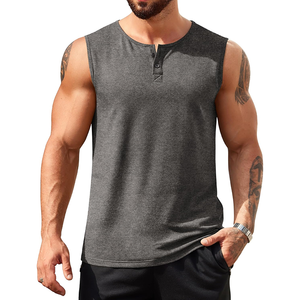 Débardeurs coupe extensible pour hommes Débardeur léger sans manches Soild Chic Knit Textured Shirts Black - Product Image 1