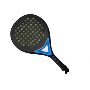 Raqueta de Pádel Negra Mate con Núcleo de EVA Suave, Detalle Azul en el Puente, Superficie de Carbono Ligera y Duradera, Raqueta de Tenis de Pádel Personalizada de Fábrica - Product Image 2