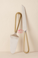 Ensemble de service à gâteau de mariage décoratif avec poignée, pelle à dessert, fourchette à dessert, spatule et couteau pour fête