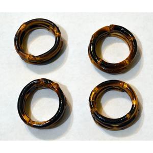 Anneau de serviette rond en bois rustique, accessoire de table décoratif pour la cuisine, la maison, les dîners, les rassemblements, les fêtes, les événements, en provenance d'Inde - Product Image 2