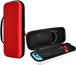Étui de rangement simple en EVA avec fermeture éclair, bicolore rouge et blanc, pour <span class=keywords><strong>Nintendo</strong></span> Switch 2/OLED avec Joy-Con, pochette de voyage pour jeux - Product Image 6