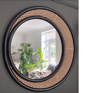 Hot Selling Customized New Home Decor Solid <b>Wood</b> Frame Decorative Bedroom Living Room Hot Selling Irregular <b>Wall</b> <b>Mirror</b> - Product Image 6