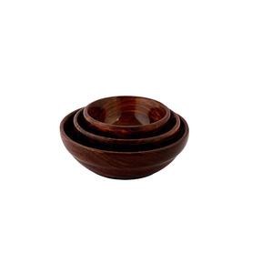 Bol de service de style unique Vaisselle pour la maison et l'hôtel Décoration Salade de légumes Servir et mélanger Bol en bois rustique - Product Image 6