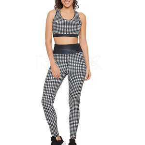 Ensemble de yoga pour femmes de qualité supérieure, taille plus, respirant, personnalisable, 2 pièces, spandex/polyester - Product Image 1