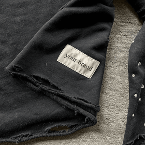 Chemise à manches longues à double couche avec motif de lettres T-shirt surdimensionné Graphic Y2k Gothic Hip-hop Chemise à manches longues - Product Image 5