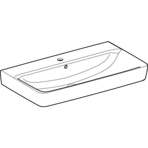Lavabo Geberit RENOVA PLAN Blanco 850x480mm con Orificio para Grifo y Desbordamiento, Producto GEBERIT - Product Image 3