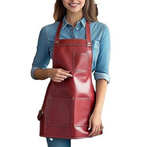High Quality Leather Baking Mat Bib <b>Apron</b> with Reusable Classic Daily Knit Pockets - Product Image 5