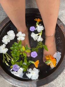 Professionnel Cuivre Spa Pédicure Bol Repose-pieds Noir Poli Chaud Trempage Baignoire Écologique Moderne De Luxe Massage Des Pieds Relaxant - Product Image 3