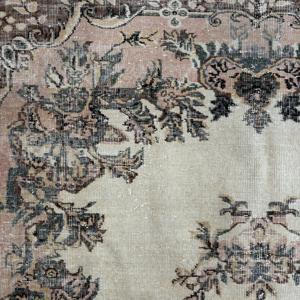 Vintage Turkish Rug, 5.4x9.9 ft Rug, <b>Brown</b> Moroccan <b>Wool</b> Rug - Product Image 4