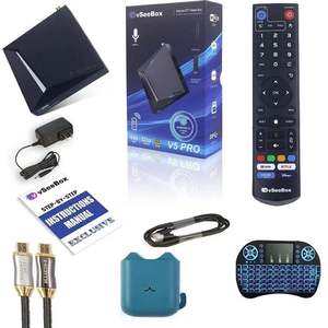 NUEVO EN VENTAS V 2025 V5 Pro TV Box Último Modelo Control Remoto por Voz Compatible con 8K Origen Estadounidense Todos los Accesorios Incluidos - Product Image 1