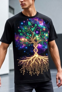เสื้อยืดกราฟิกสุดเทรนดี้สำหรับผู้ชายและผู้หญิง สวมใส่สบายทุกวัน ผ้าฝ้ายเนื้อนุ่ม แฟชั่นฤดูร้อน เสื้อเชิ้ตสไตล์โดดเด่น - Product Image 4