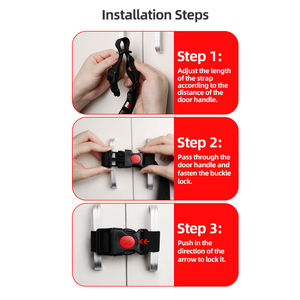 Gabinete de correa versátil Cerradura de seguridad para bebés Prodigy SL005 Prueba ajustable para niños - Product Image 5