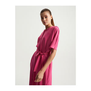 Vestido Midi de Algodón con Cinturón BGN TRUVACARD, Talla Turquía, Modelo S23D219 - Product Image 4