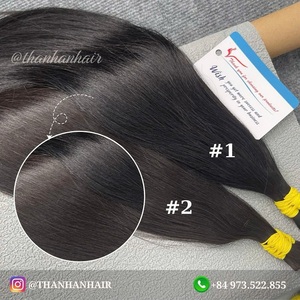 Produit phare Thanh an Hair Extensions de cheveux 100% vierges Remy vietnamiens ultra-lisses couleur noire en vrac lot de 100g - Product Image 3