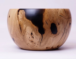 Camphorae ชามไม้ทำด้วยมือสีเรซิ่นชามอาหารห้องครัวขัดเงา - Product Image 2