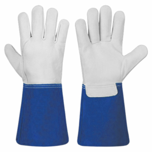 Guantes DE SEGURIDAD industrial para soldadura TIG Grano de cabra Cuero partido De Vaca Resistente a la abrasión Guante de construcción contra incendios Cuero - Product Image 2