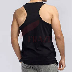Camiseta sin Mangas Personalizada al por Mayor para Hombre, Color Sólido, Ropa Deportiva, Transpirable, Tejida, Estilo Casual, Poliéster/Algodón, Secado Rápido - Product Image 2