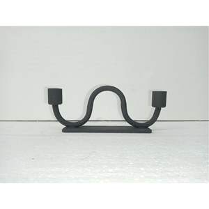 Juego de Portavelas de Metal Negro Mate Moderno - Candelabros Minimalistas Nórdicos de Hierro para Centros de Mesa de Boda, Decoración de Mesa de Hogar - Product Image 2