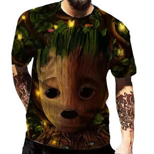 T-shirt à sublimation en polyester 100% personnalisé pour hommes, impression par sublimation complète, coupe automatisée lavée, couleur unie, vente en gros en usine - Product Image 3