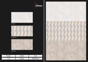 Carreaux muraux en céramique modernes 300x600mm pour salle de bain et cuisine, finition brillante ou mate, texture effet sucre, design mural intérieur luxueux - Product Image 5