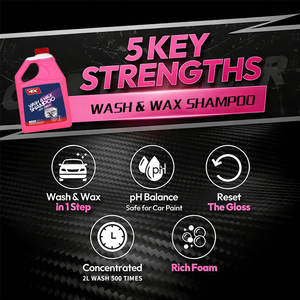 Shampoo per Auto Ultra Concentrato 4X, Schiuma Neutra ad Alta Lubrificazione, Prevenzione Graffi, Detergente Lucidante per Vernice - Product Image 2