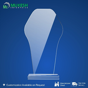 Trofeo Acrílico Grabado y Pulido Horizon Curve, Impresión Tipográfica para Premios Corporativos, Reconocimiento a Empleados, Deportes - Product Image 1