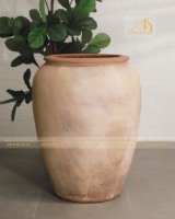 Pot en céramique moderne AN546H110 Art-home Ceramics, blanc vieilli, élégant pour la plantation de mini-paysages, décoration intérieure et extérieure.
