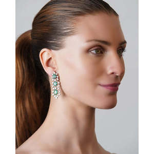 Pendientes de Araña con Diamantes y Esmeraldas en Oro, Oro Rosa y Oro Blanco para Bodas y Fiestas - Product Image 2