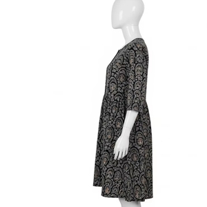 Vestidos Casuales Estampados Ecológicos de Algodón Orgánico Transpirable y Suave para Uso Diario, Moda Femenina, Proveedor Mayorista OEM - Product Image 3