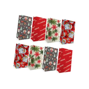 Sacs de friandises de Noël et fournitures de fête idéaux pour les salles de classe et les faveurs de fête Sacs de friandises de Noël Boîte en papier métallique - Product Image 1
