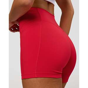 Shorts ultra taille haute à 4 poches pour femme Fusion - Rouge vif - Product Image 2