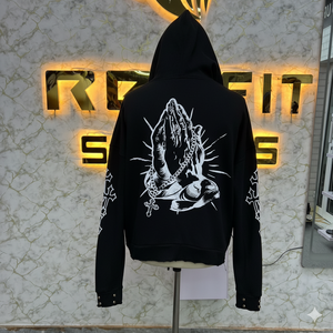 prefect cutting sport edition most Demanded Zipper <b>hoodie</b> <b>Black</b> Printed factory made cheap price hoodies <b>men</b> <b>men's</b> hoodies - Product Image 2